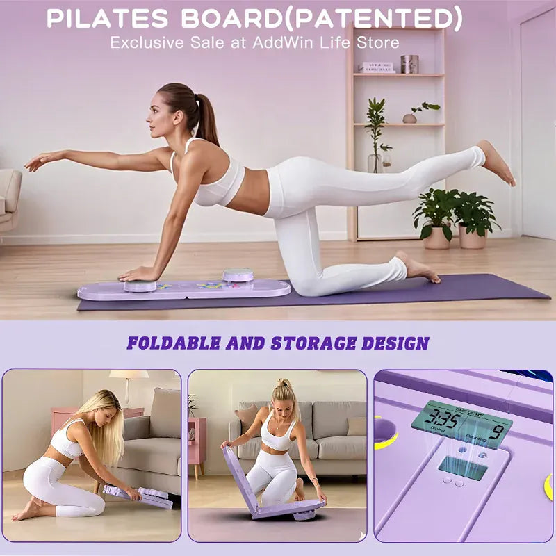 Foldable Multifunctional Pilates Push Up Board – Portable Home Gym Reformer for Full Body Training — product image 9