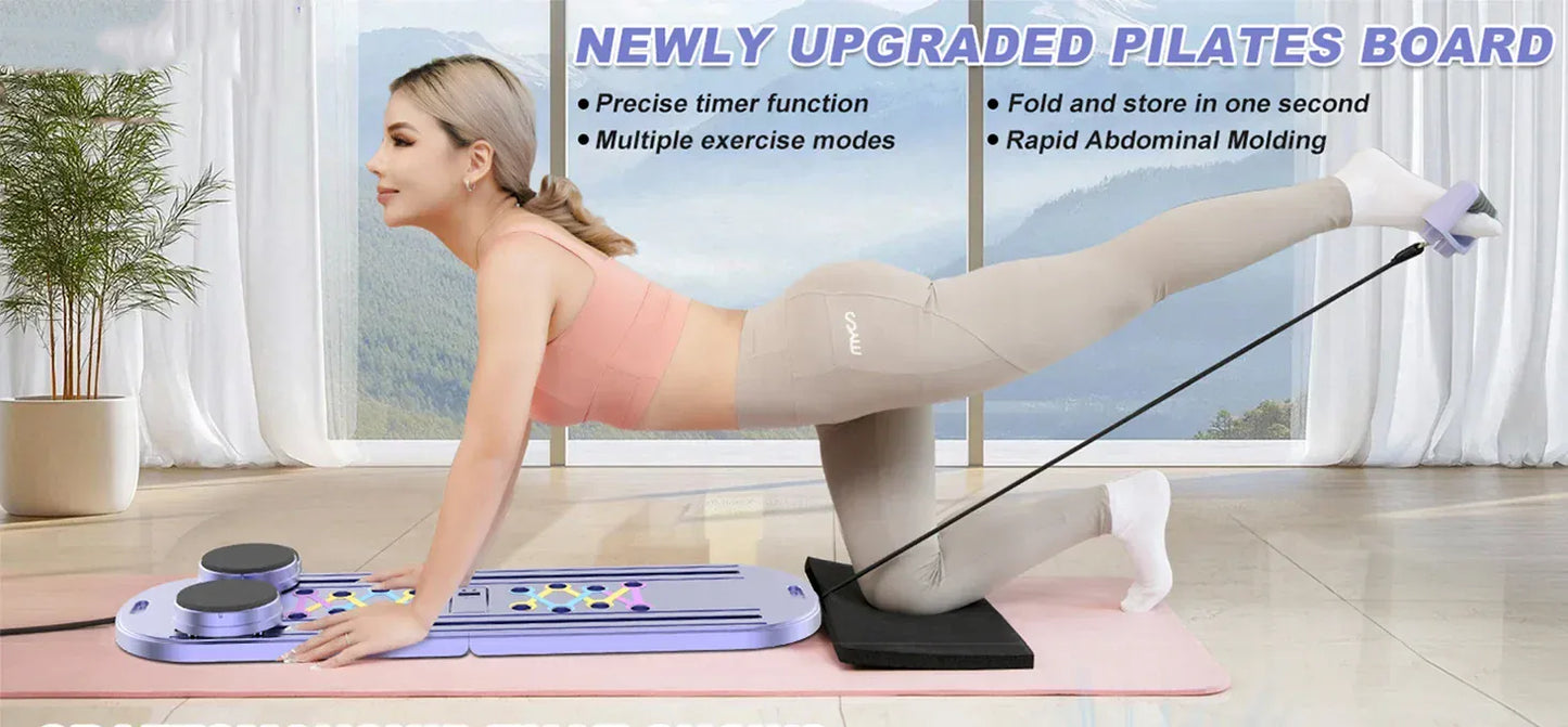 Foldable Multifunctional Pilates Push Up Board – Portable Home Gym Reformer for Full Body Training — product image 12