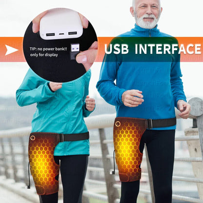 Full Wrap Heated Hip Support Brace – USB Powered Compression Wrap with 3 Heat Levels and Vibration… — product image 4