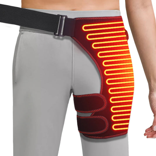Full Wrap Heated Hip Support Brace – USB Powered Compression Wrap with 3 Heat Levels and Vibration… — product image 1