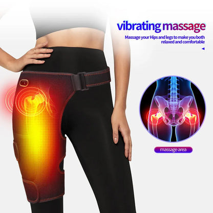 Full Wrap Heated Hip Support Brace – USB Powered Compression Wrap with 3 Heat Levels and Vibration… — product image 6