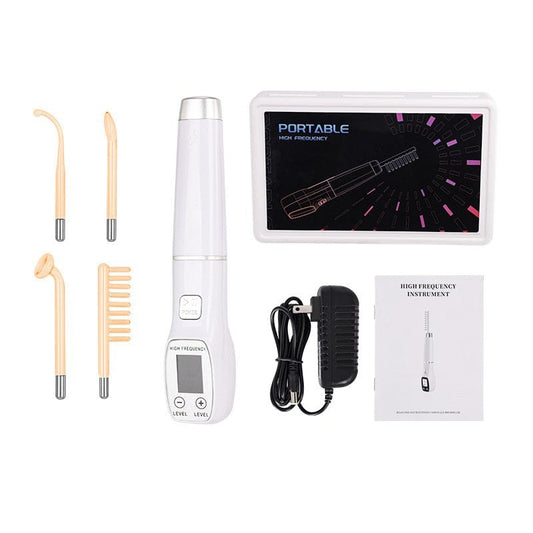 High Frequency Facial Machine, Screen Display Electro Therapy Wand with Glass Tube, Anti-Acne &… — product image 2
