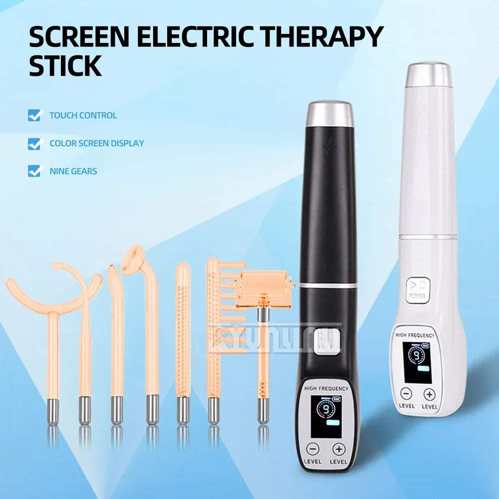 High Frequency Facial Machine, Screen Display Electro Therapy Wand with Glass Tube, Anti-Acne &… — product image 10