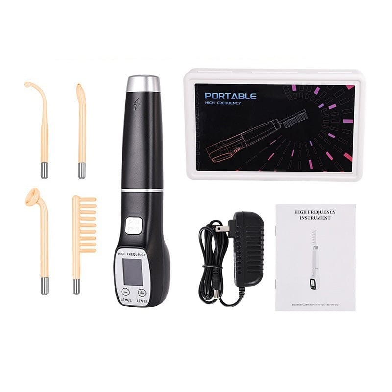 High Frequency Facial Machine, Screen Display Electro Therapy Wand with Glass Tube, Anti-Acne &… — product image 4