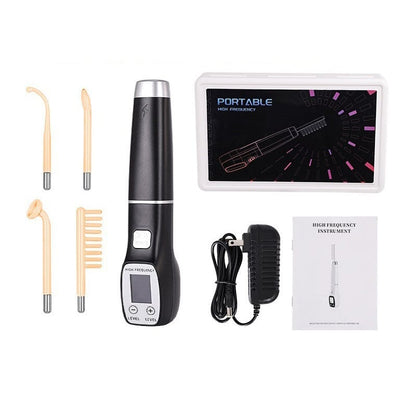 High Frequency Facial Machine, Screen Display Electro Therapy Wand with Glass Tube, Anti-Acne &… — product image 4