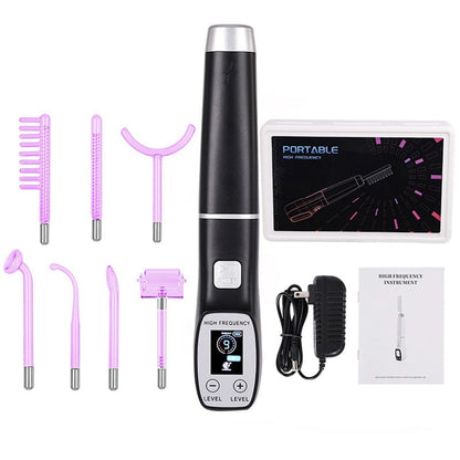 High Frequency Facial Machine, Screen Display Electro Therapy Wand with Glass Tube, Anti-Acne &… — product image 8