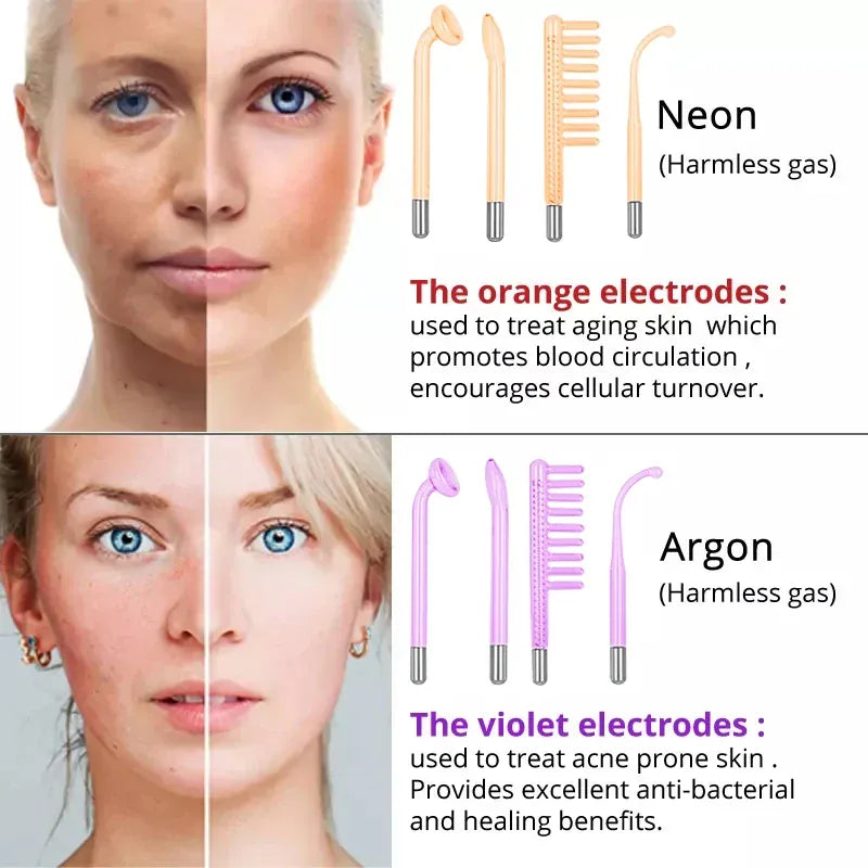 High Frequency Facial Machine, Screen Display Electro Therapy Wand with Glass Tube, Anti-Acne &… — product image 11