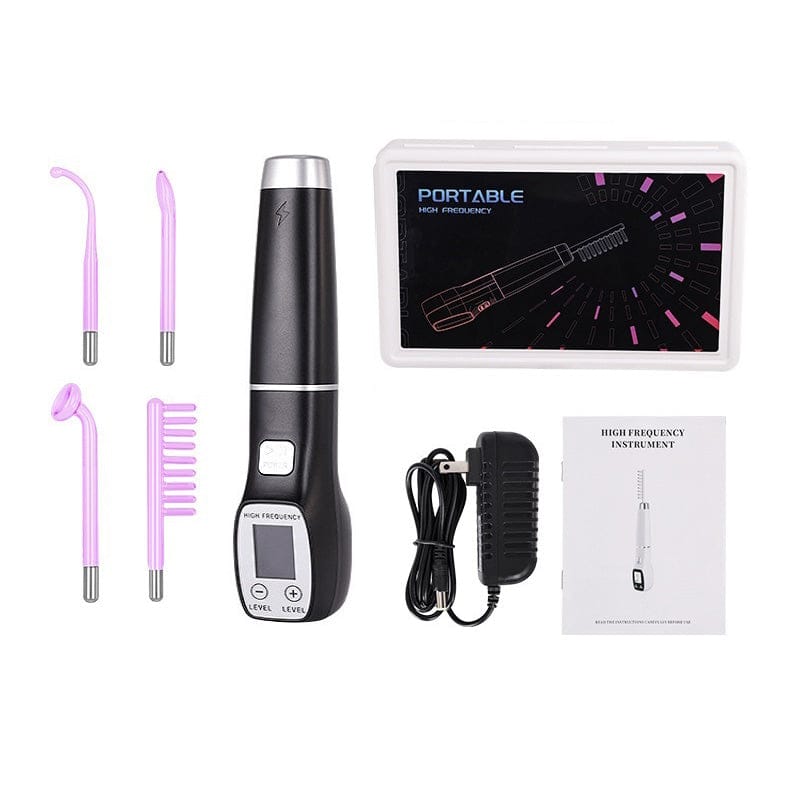 High Frequency Facial Machine, Screen Display Electro Therapy Wand with Glass Tube, Anti-Acne &… — product image 3