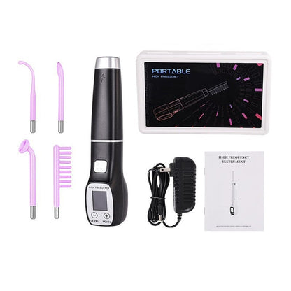 High Frequency Facial Machine, Screen Display Electro Therapy Wand with Glass Tube, Anti-Acne &… — product image 3