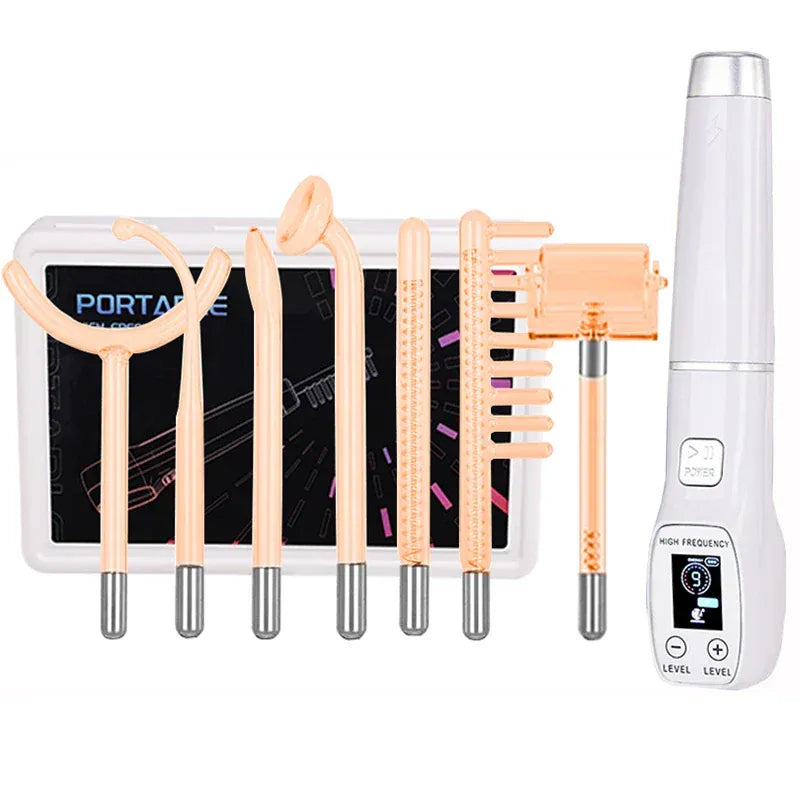 High Frequency Facial Machine, Screen Display Electro Therapy Wand with Glass Tube, Anti-Acne &… — product image 9