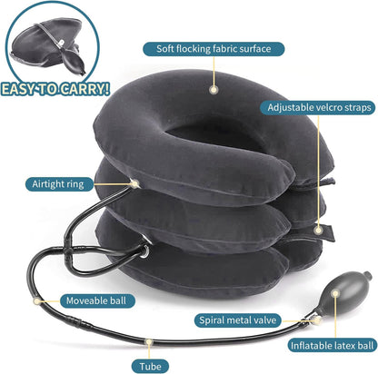 Inflatable Neck Collar Pillow for Cervical Traction & Posture Correction — product image 10