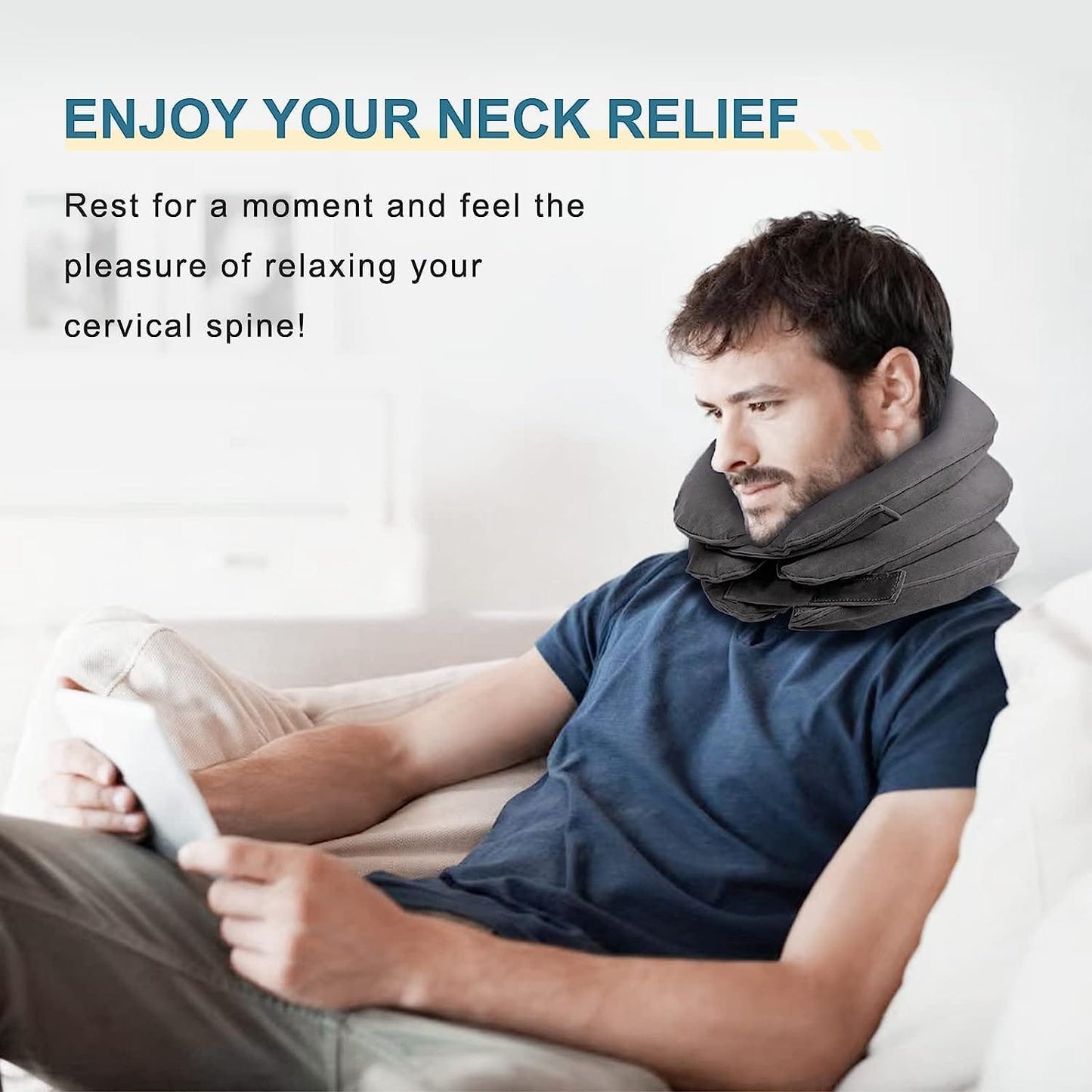 Inflatable Neck Collar Pillow for Cervical Traction & Posture Correction — product image 11