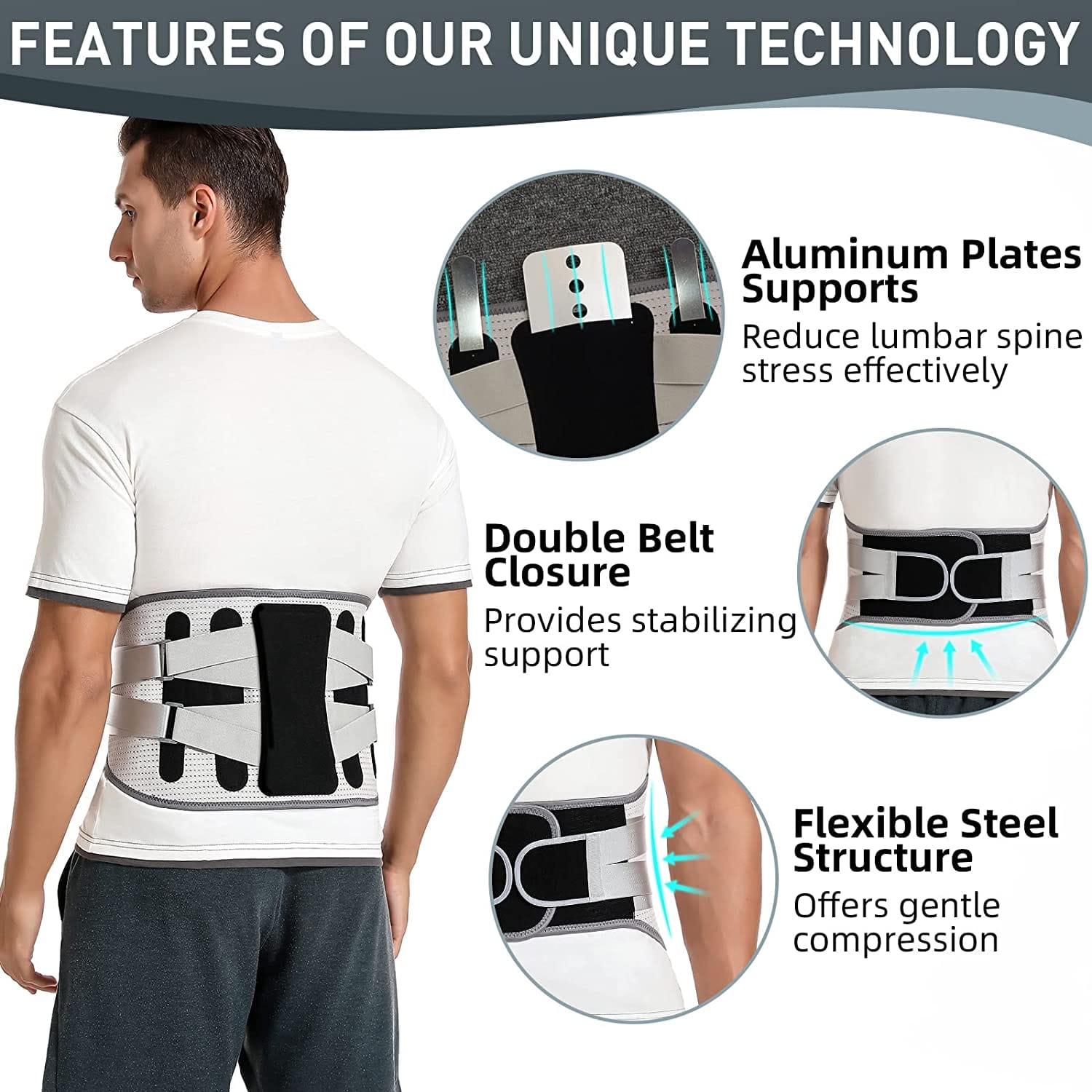 Lower Back Brace for Lumbar Support, Ergonomic Sports Belts for Herniated Discs & Sciatica Relief for… — product image 10