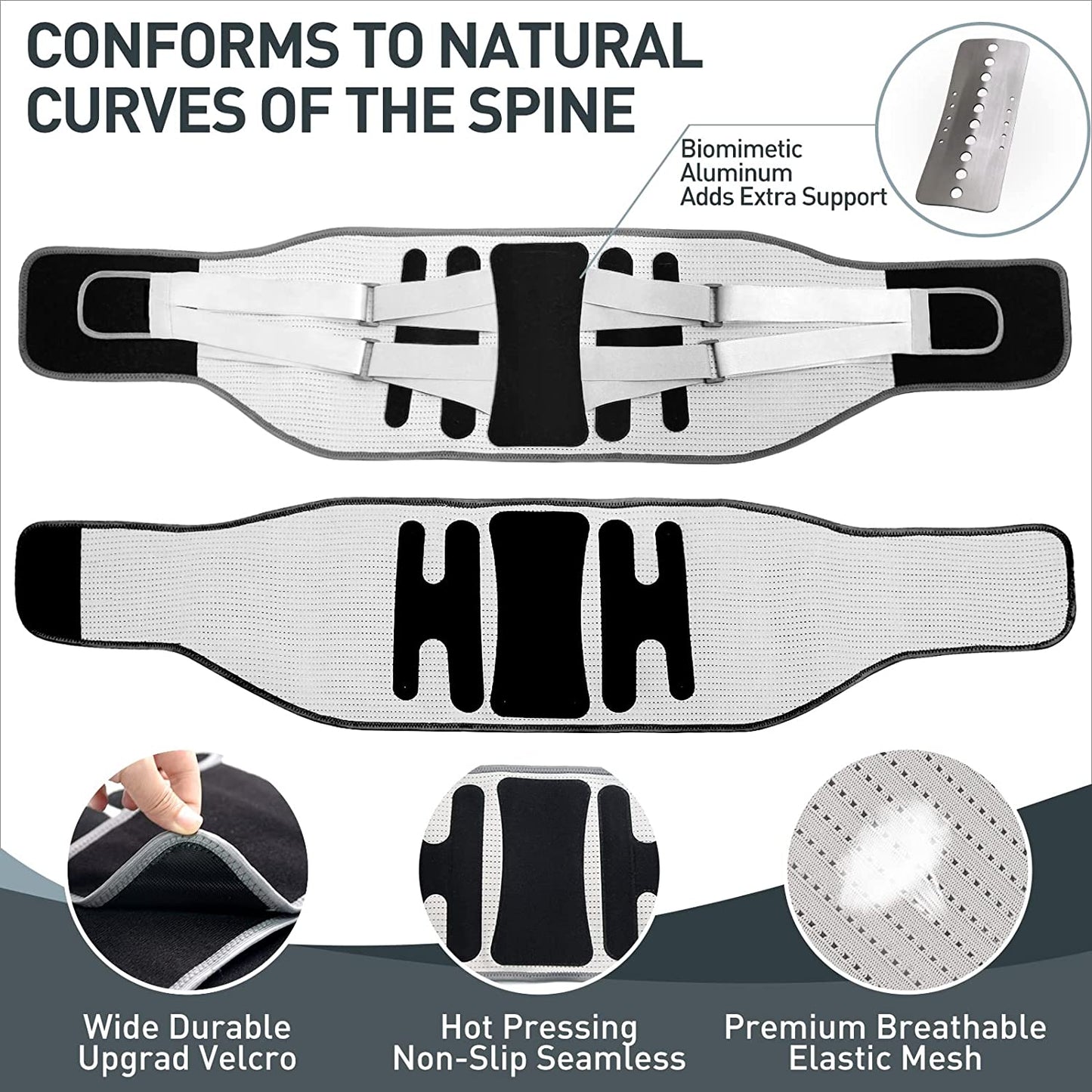 Lower Back Brace for Lumbar Support, Ergonomic Sports Belts for Herniated Discs & Sciatica Relief for… — product image 11