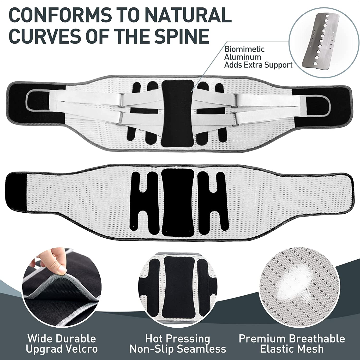 Lower Back Brace for Lumbar Support, Ergonomic Sports Belts for Herniated Discs & Sciatica Relief for… — product image 11