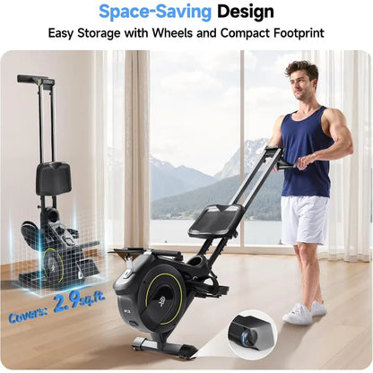 Magnetic Rowing Machine for Home – 350 lb Capacity with 16 Level Silent Resistance and Full Body… — product image 5