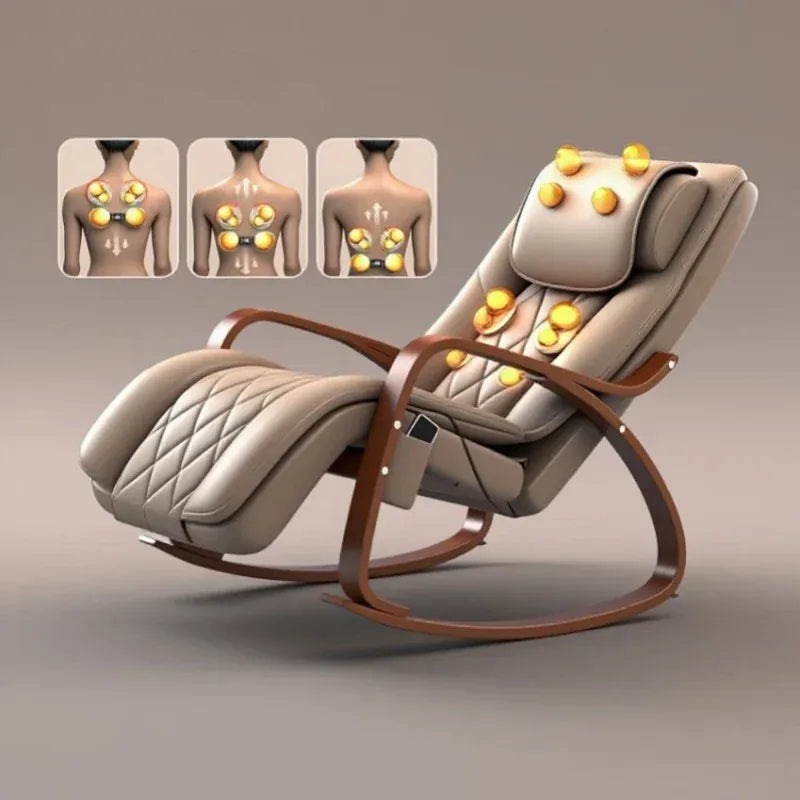 Massage Rocker Recliner Chair – Ergonomic Overstuffed Lounge Chair with Heat & Vibration Neck and… — product image 4