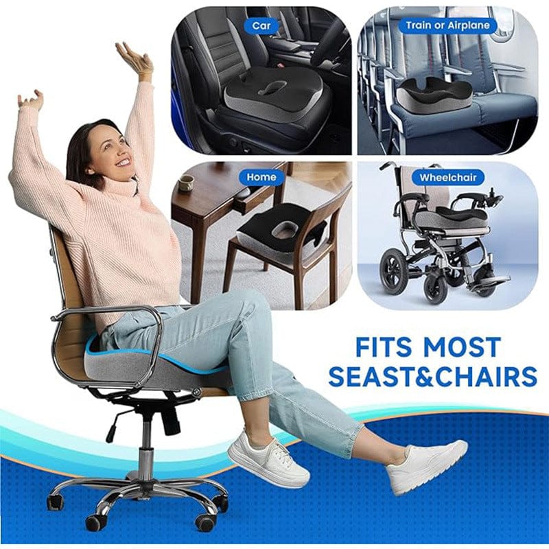 Memory Foam Donut Seat Cushion – Tailbone, Hemorrhoid, Sciatica, and Bed Sore Relief for Office,… — product image 6