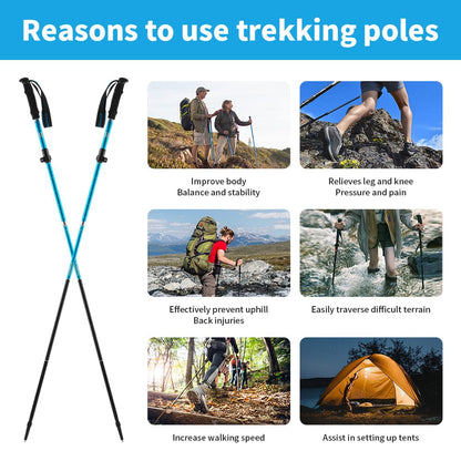Multifunctional Walking Stick – Telescopic Hiking Cane, Folding Trekking Poles for Seniors,… — product image 12