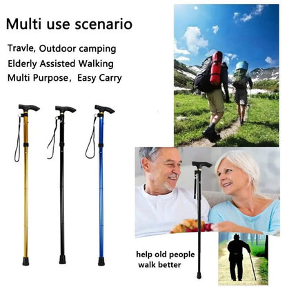 Multifunctional Walking Stick – Telescopic Hiking Cane, Folding Trekking Poles for Seniors,… — product image 11