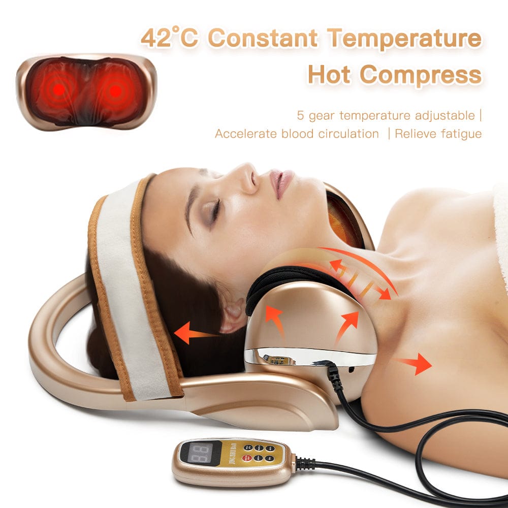 Neck Massage Pillow for Pain Relief – Cervical Chiropractic Traction Device with Heating, Vibration &… — product image 6