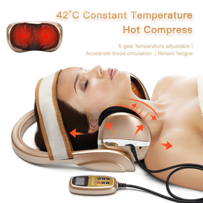 Neck Massage Pillow for Pain Relief – Cervical Chiropractic Traction Device with Heating, Vibration &… — product image 6