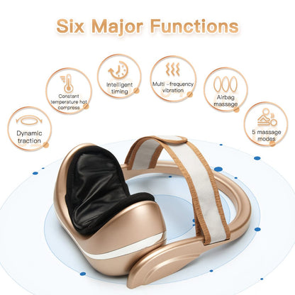 Neck Massage Pillow for Pain Relief – Cervical Chiropractic Traction Device with Heating, Vibration &… — product image 7