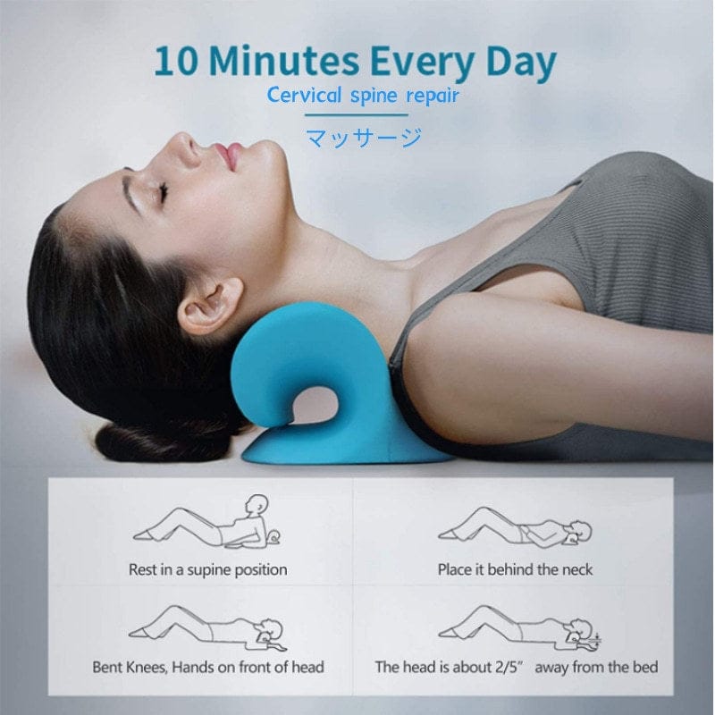 Neck Support Pillow – Chiropractic Relaxer & Shoulder Traction Stretcher – Therapeutic Cervical Spine… — product image 11