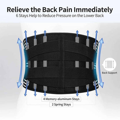 Lower Back Brace with 6 Stays – Orthopedic Lumbar Support Belt for Gym, Pain Relief, Anti-Skid… — product image 11
