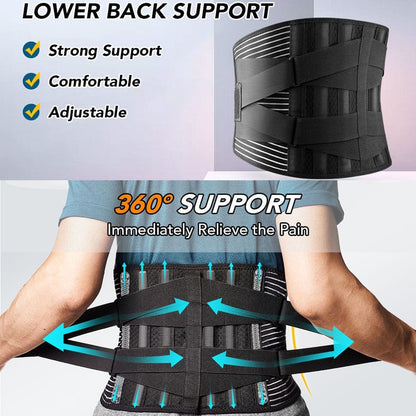 Lower Back Brace with 6 Stays – Orthopedic Lumbar Support Belt for Gym, Pain Relief, Anti-Skid… — product image 5