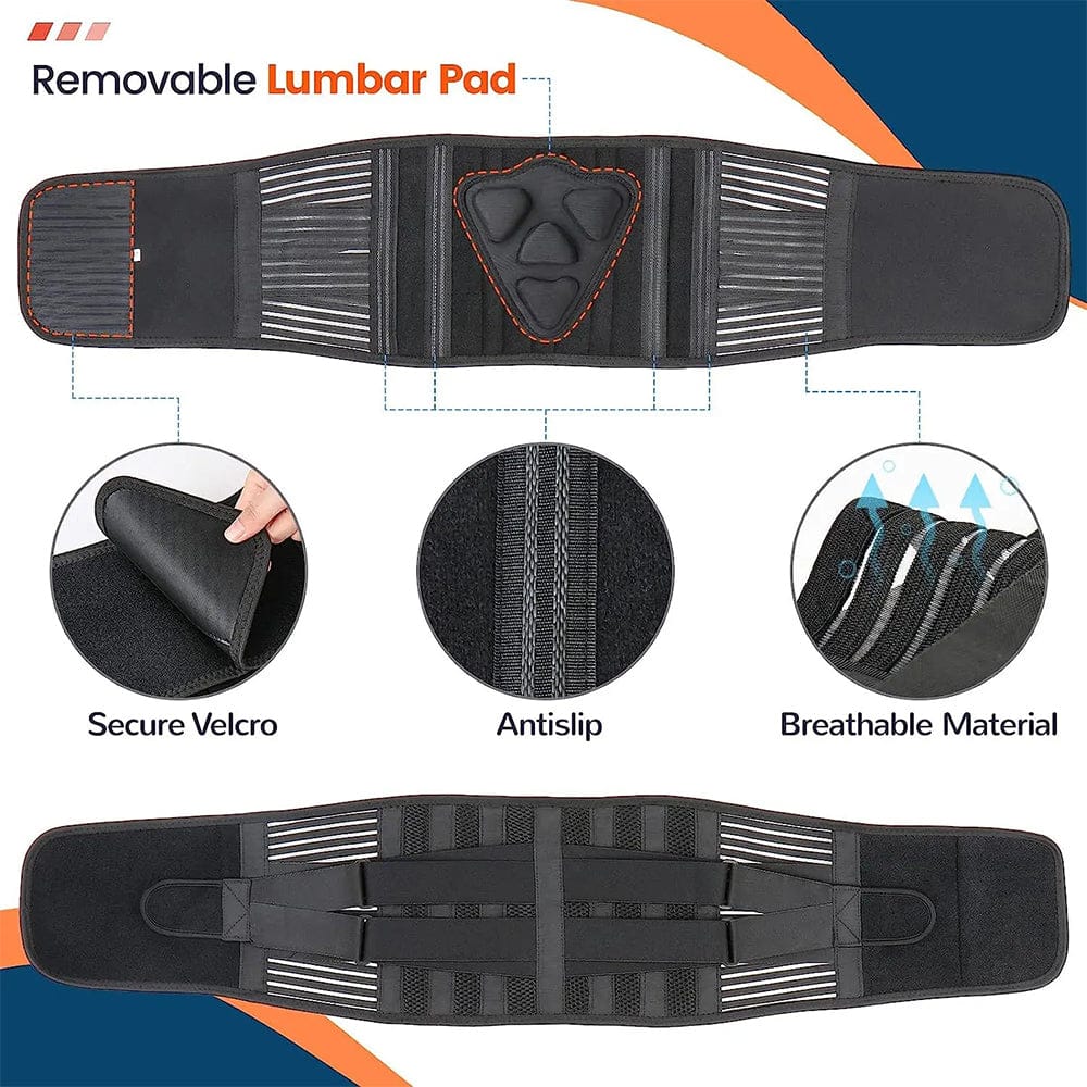 Lower Back Brace with 6 Stays – Orthopedic Lumbar Support Belt for Gym, Pain Relief, Anti-Skid… — product image 12