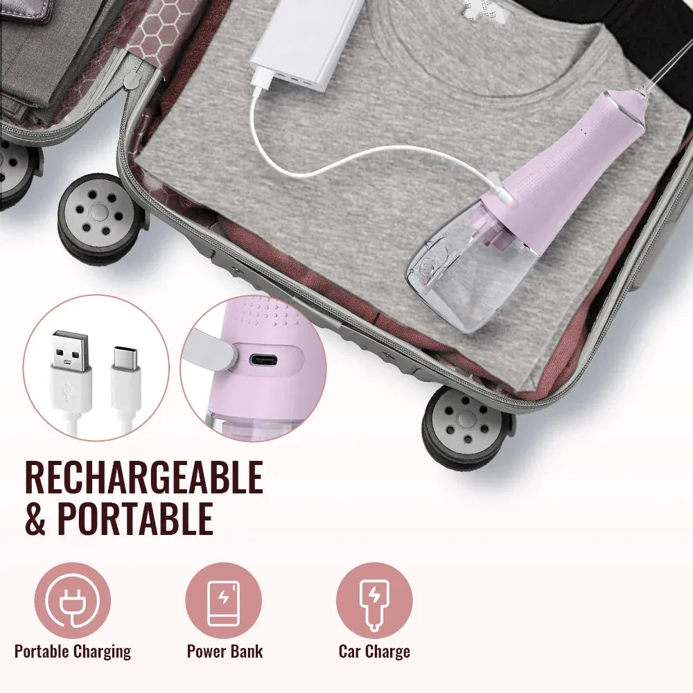 Portable Oral Irrigator – 300ML USB Rechargeable Water Flosser with 5 Nozzles and 3 Modes — product image 8