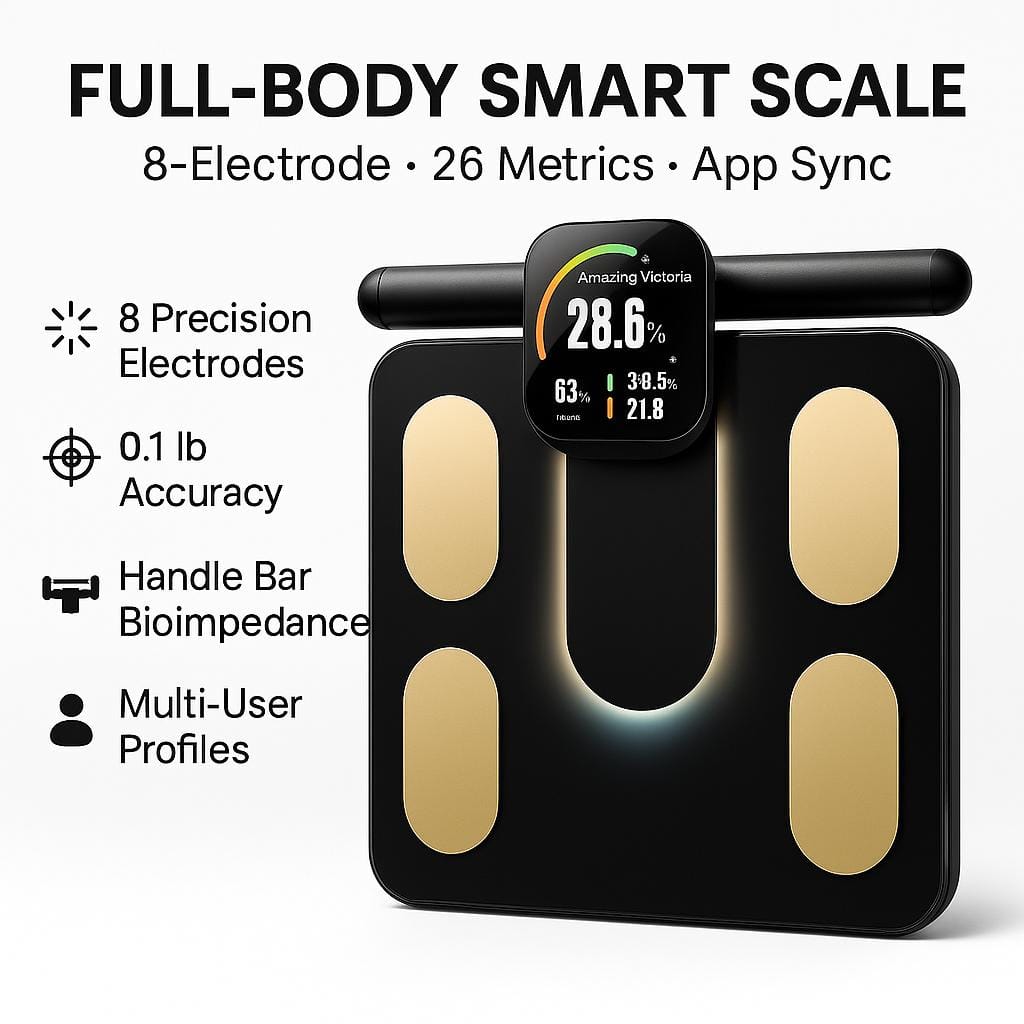 Professional Smart Body Fat Scale – 8 Electrodes Body Composition Analyzer, Bioimpedance Technology,… — product image 7