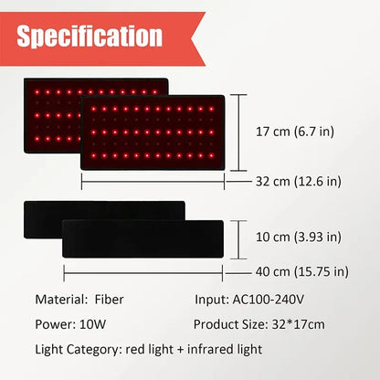 Red & Infrared Therapy Belt - Wearable LED Beauty Device for Pain Relief — product image 9