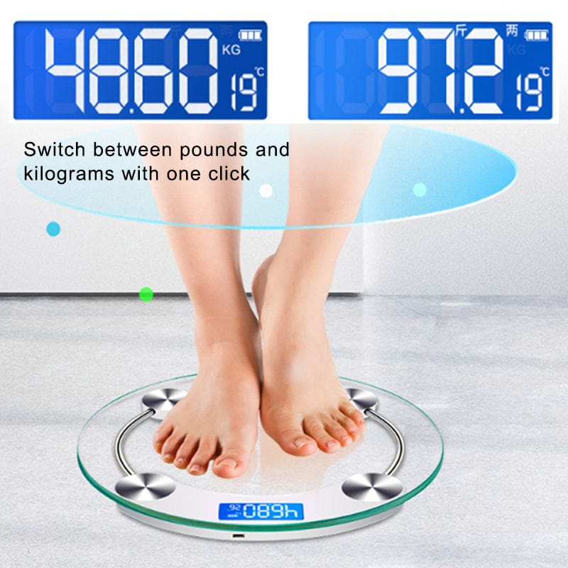Round Digital Body Weight Scale – High-Definition LCD Display, Tempered Glass, Auto On/Off, Precision… — product image 9