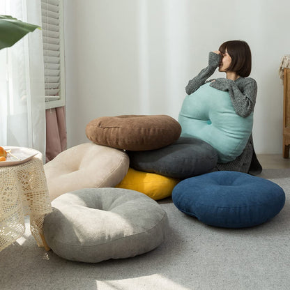 Round Floor Seat Cushion – Soft Tatami Meditation & Yoga Pad – Breathable Cotton & Linen, Comfortable… — product image 9