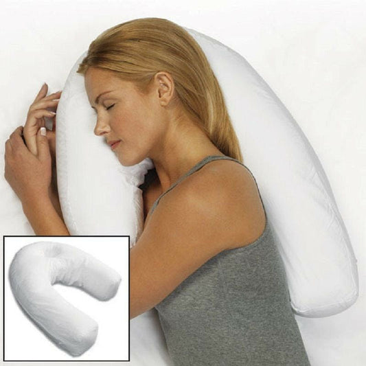 Side Sleeping Pillow – Therapeutic Neck & Spine Support – Cotton Pregnancy Sleeper Pillow for Back &… — product image 2