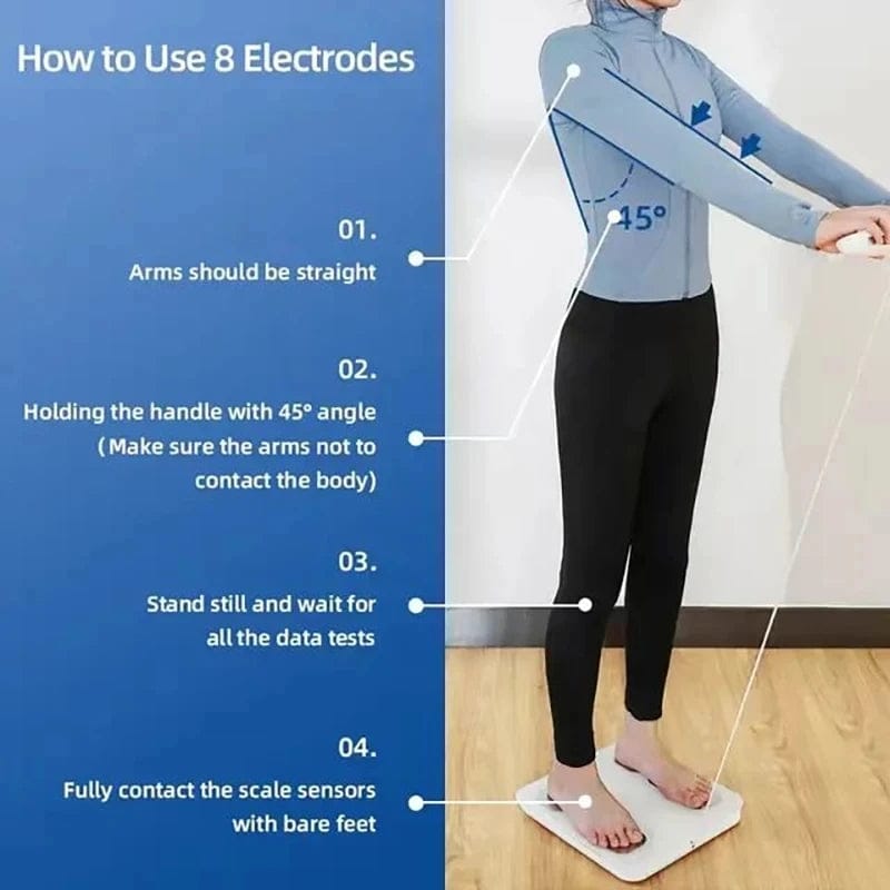 Smart Body Composition Scale – 8 Electrode Bioimpedance Digital Weight Scale, Tracks Body Fat, Water,… — product image 12