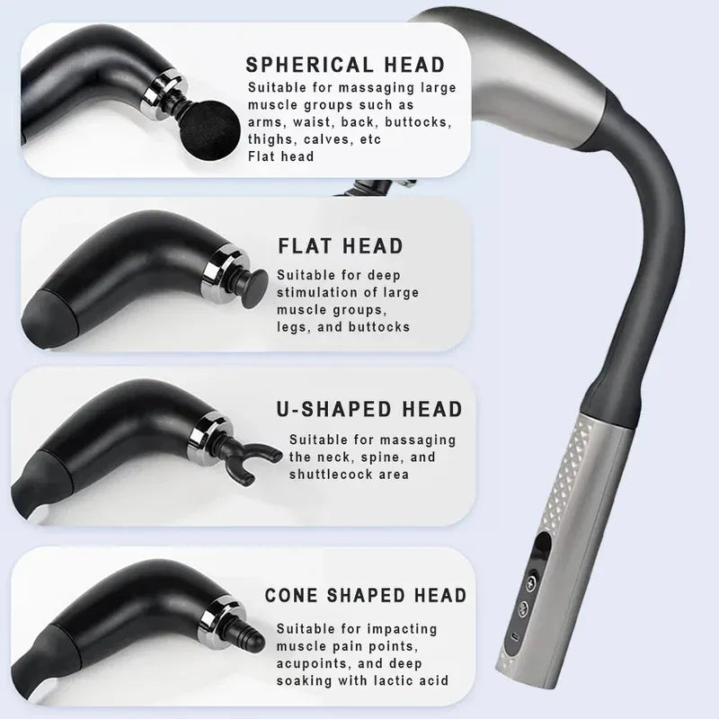 Smart Fascia Gun Massage Gun – Electric Percussion Muscle Massager with 9 Speed Levels and USB Charging — product image 4