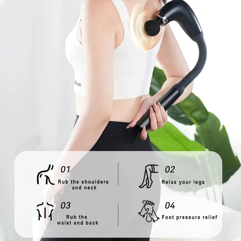 Smart Fascia Gun Massage Gun – Electric Percussion Muscle Massager with 9 Speed Levels and USB Charging — product image 7