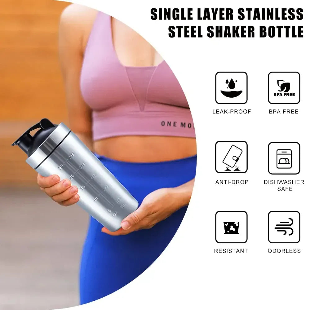 Stainless Steel Protein Powder Shaker Bottle — product image 9