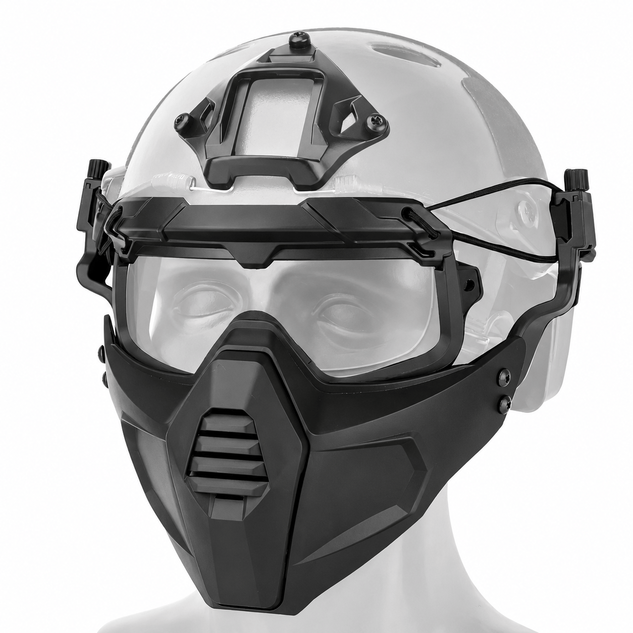 Tactical FAST Helmet Half Face Mask with Flip Goggles — product image 6