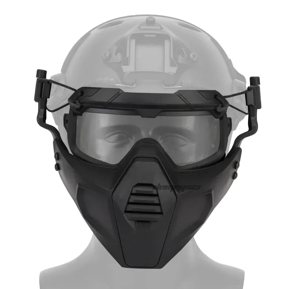 Tactical FAST Helmet Half Face Mask with Flip Goggles — product image 5