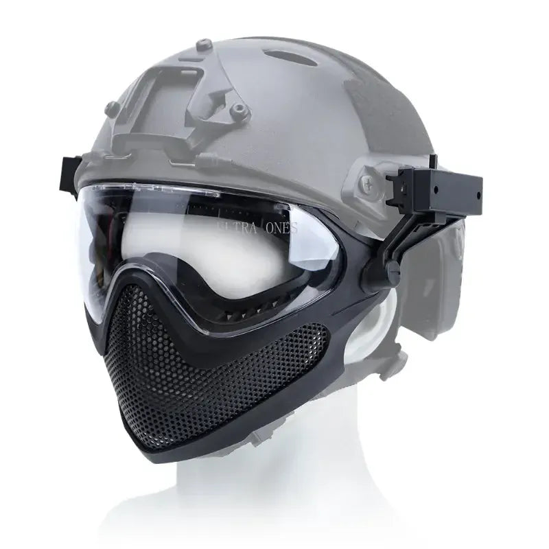 Tactical FAST Helmet Half Face Mask with Flip Goggles — product image 7