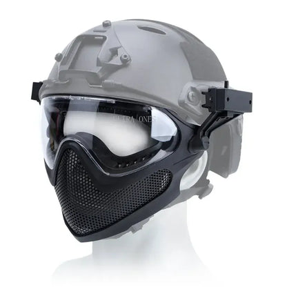 Tactical FAST Helmet Half Face Mask with Flip Goggles — product image 7