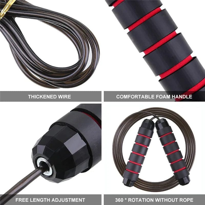 Tangle-Free Jump Rope with Ball Bearings – Adjustable 3m Speed Cable Skipping Rope for Gym, Cardio,… — product image 9