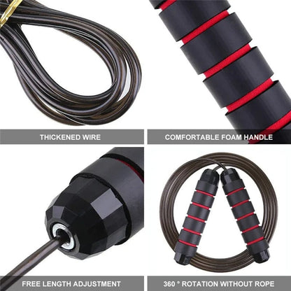 Tangle-Free Jump Rope with Ball Bearings – Adjustable 3m Speed Cable Skipping Rope for Gym, Cardio,… — product image 9