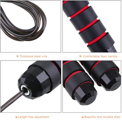 Tangle-Free Jump Rope with Ball Bearings – Adjustable 3m Speed Cable Skipping Rope for Gym, Cardio,… — product image 10