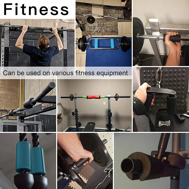 Thick Bar Dumbbell Handles for Weightlifting - Anti-Slip Silicon Grip — product image 9