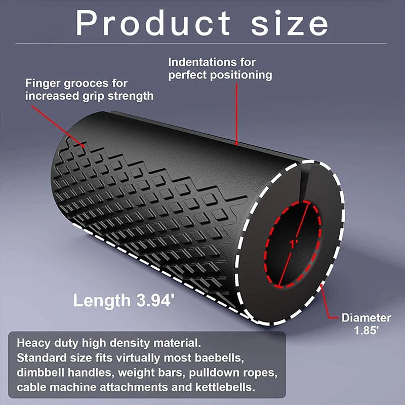 Thick Bar Dumbbell Handles for Weightlifting - Anti-Slip Silicon Grip — product image 10